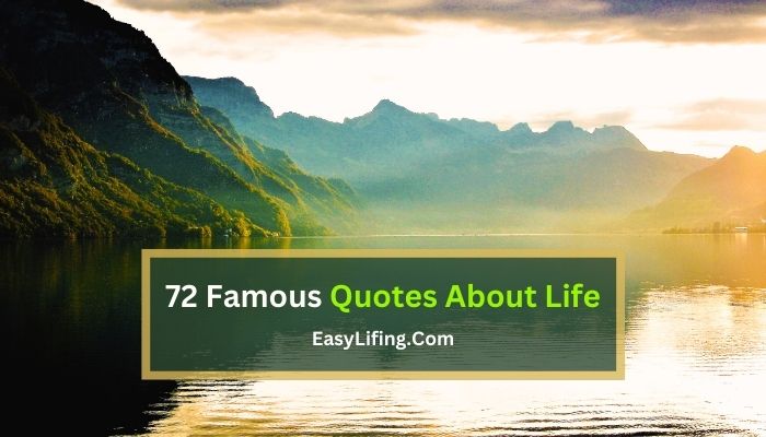 72 Famous Quotes About Life-EasyLifing.Com